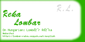 reka lombar business card